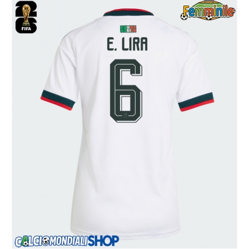 Maglie da calcio Messico Erik Lira #6 Seconda Maglia Femminile Mondiali 2026  Manica Corta